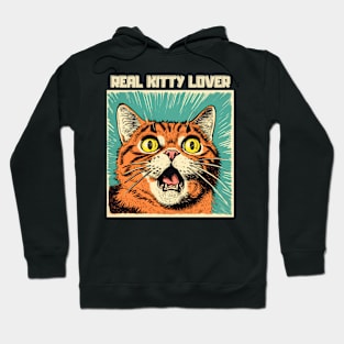 Real Kitty Lover Cute Cat Cartoon Cat Lover Hoodie